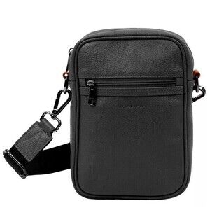 Champs Onyx Black Vertical Leather Crossbody Bag NWT